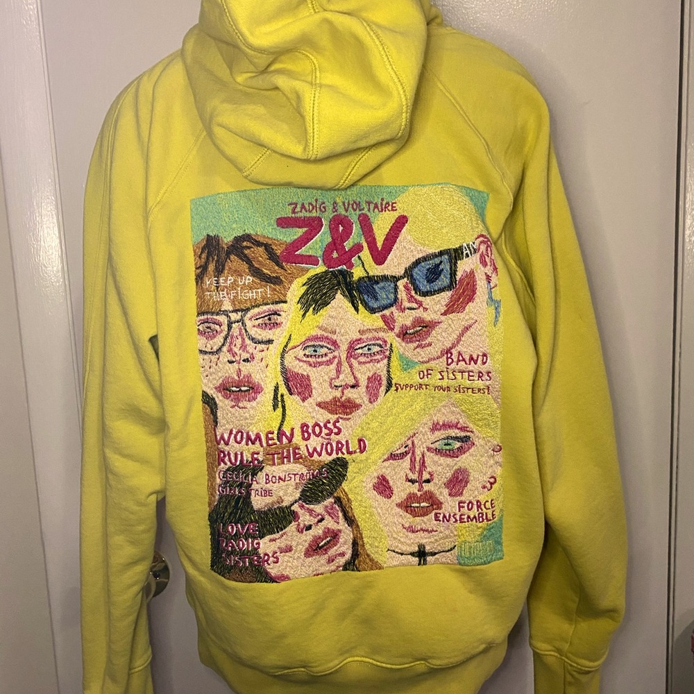 Zadig & Voltaire Yellow Embroidered Sweatshirt